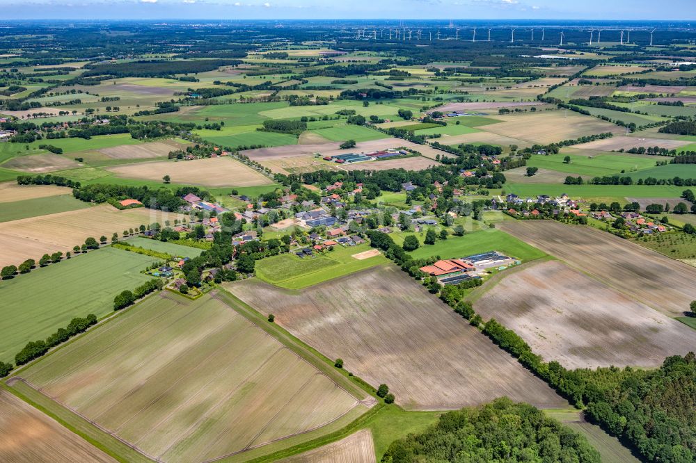 Brest aus der Vogelperspektive: Ortsansicht in Brest im Bundesland Niedersachsen, Deutschland