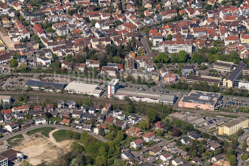 Bretten aus der Vogelperspektive: Ortsansicht in Bretten im Bundesland Baden-Württemberg, Deutschland