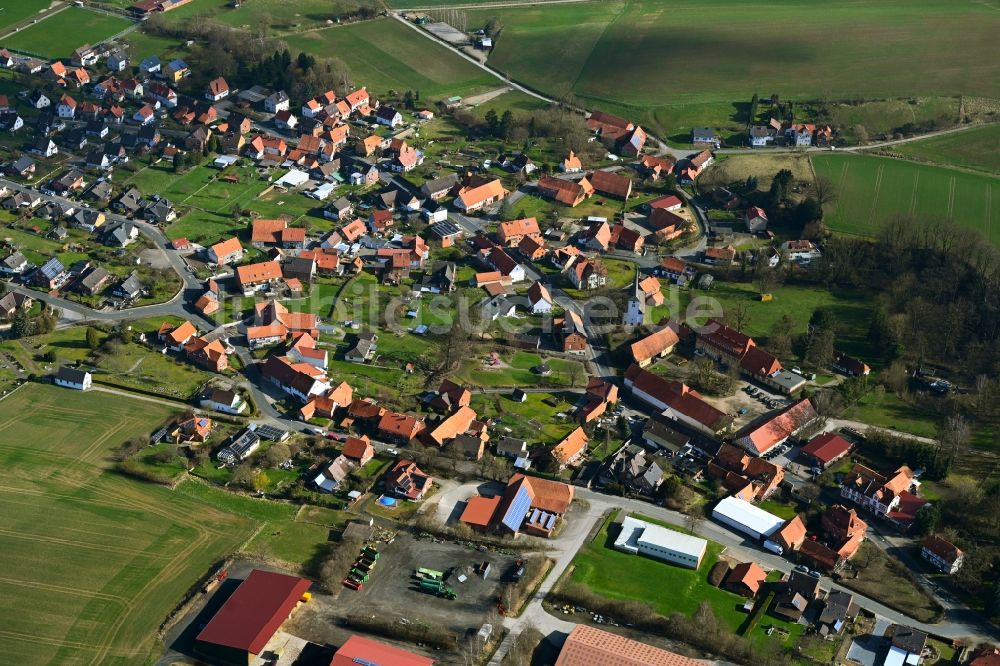 Luftaufnahme Brunkensen - Ortsansicht in Brunkensen im Bundesland Niedersachsen, Deutschland