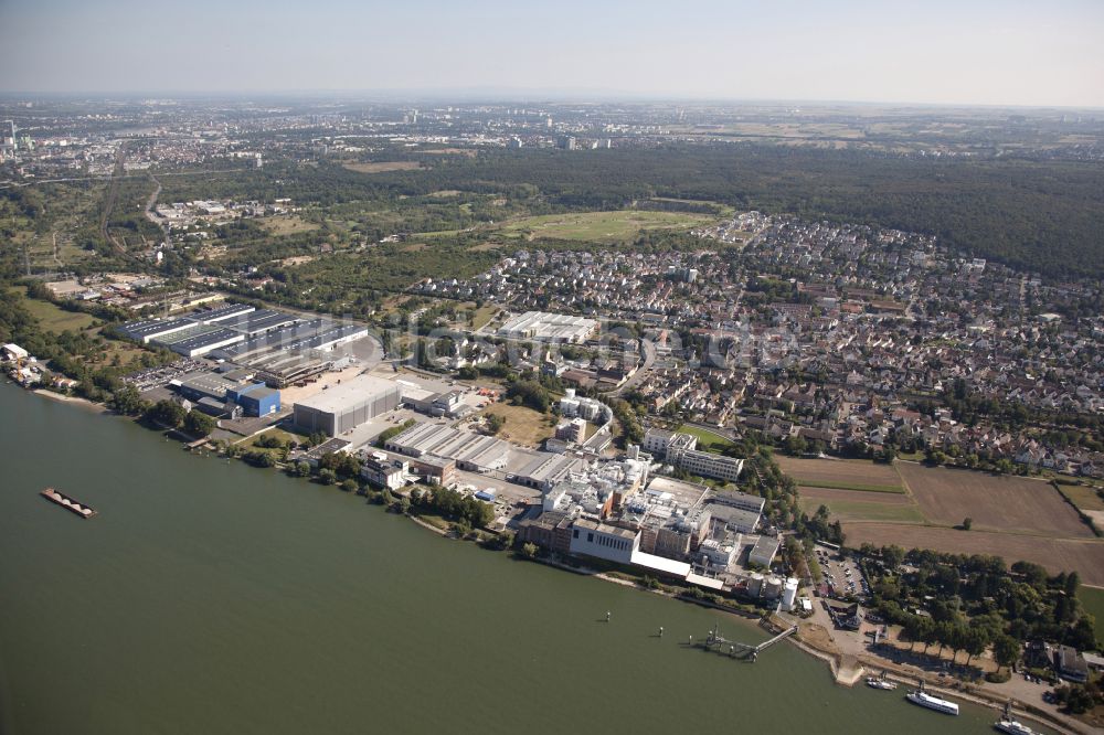 Budenheim von oben - Ortsansicht von Budenheim mit der Chemische Fabrik Budenheim KG im Bundesland Rheinland-Pfalz