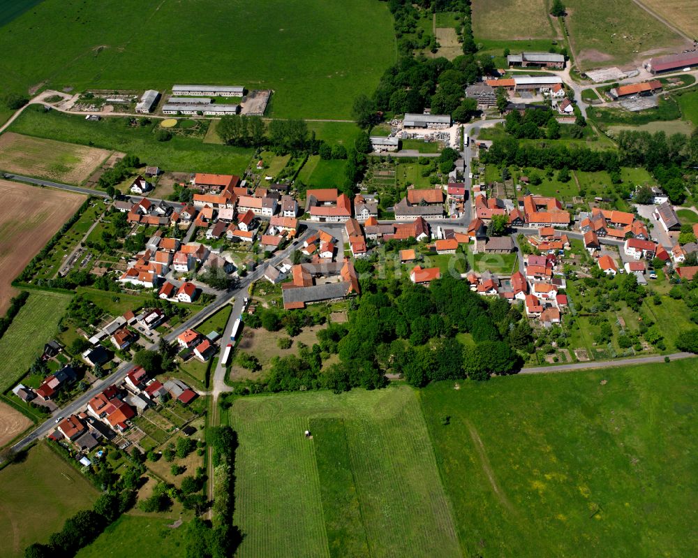 Buhla von oben - Ortsansicht in Buhla im Bundesland Thüringen, Deutschland