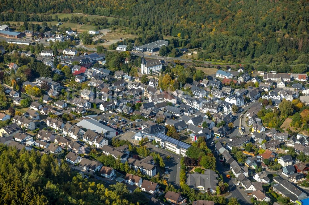 Burbach von oben - Ortsansicht in Burbach im Bundesland Nordrhein-Westfalen, Deutschland