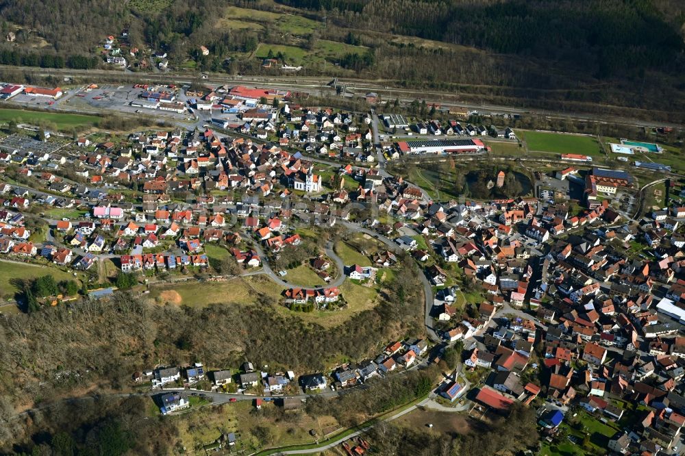 Luftbild Burgsinn - Ortsansicht in Burgsinn im Bundesland Bayern, Deutschland