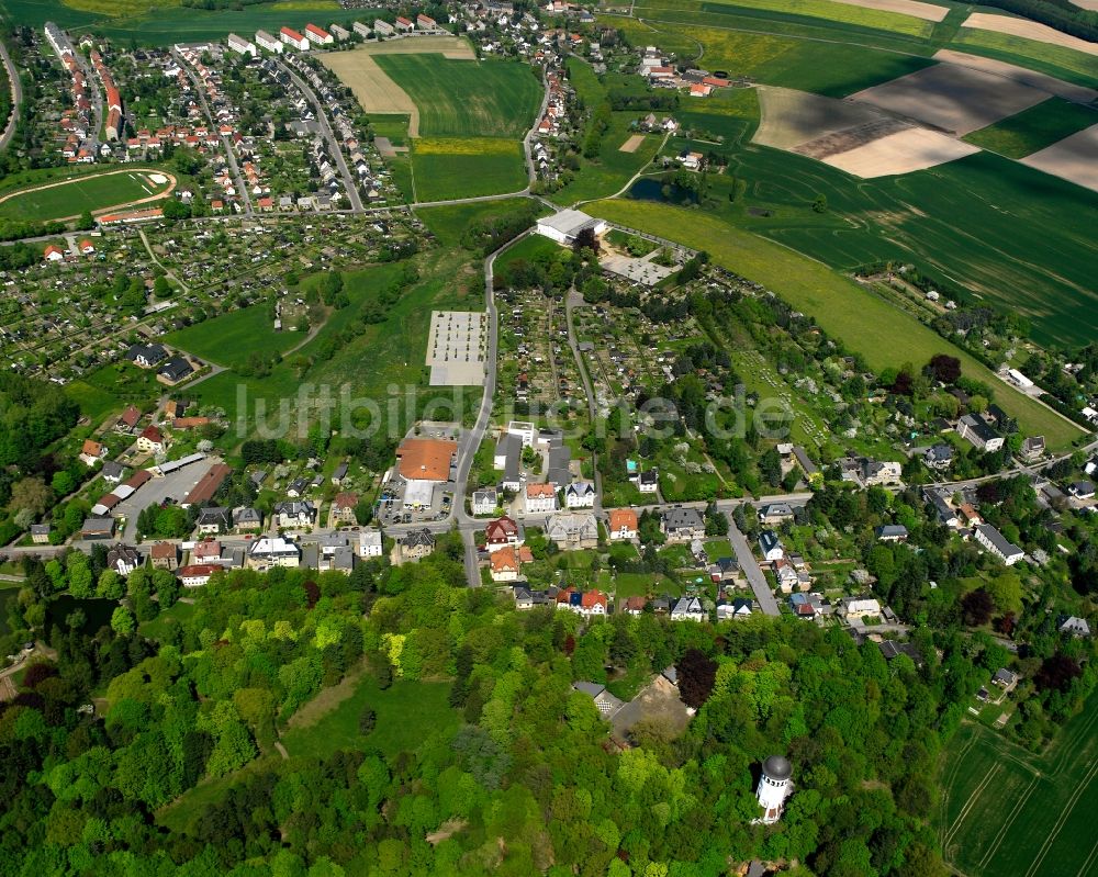 Burkersdorf von oben - Ortsansicht in Burkersdorf im Bundesland Sachsen, Deutschland