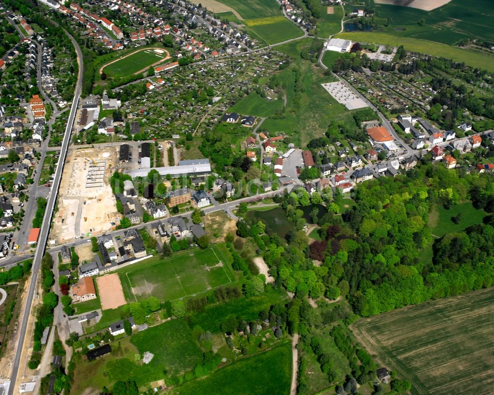 Burkersdorf aus der Vogelperspektive: Ortsansicht in Burkersdorf im Bundesland Sachsen, Deutschland