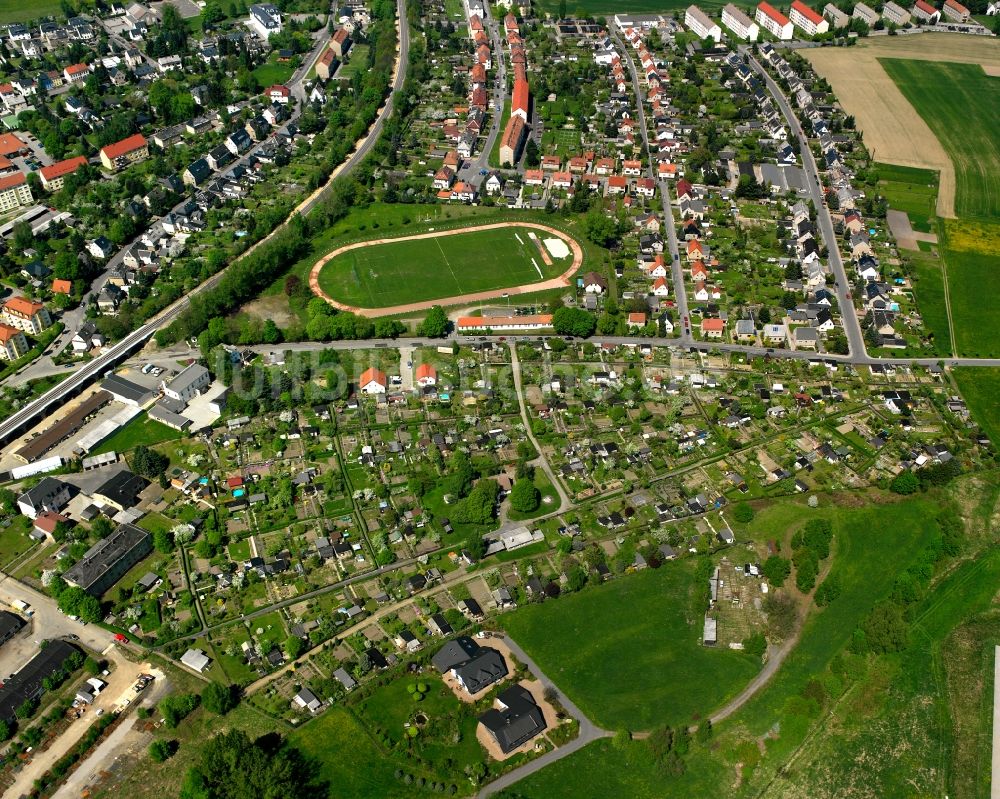 Luftaufnahme Burkersdorf - Ortsansicht in Burkersdorf im Bundesland Sachsen, Deutschland