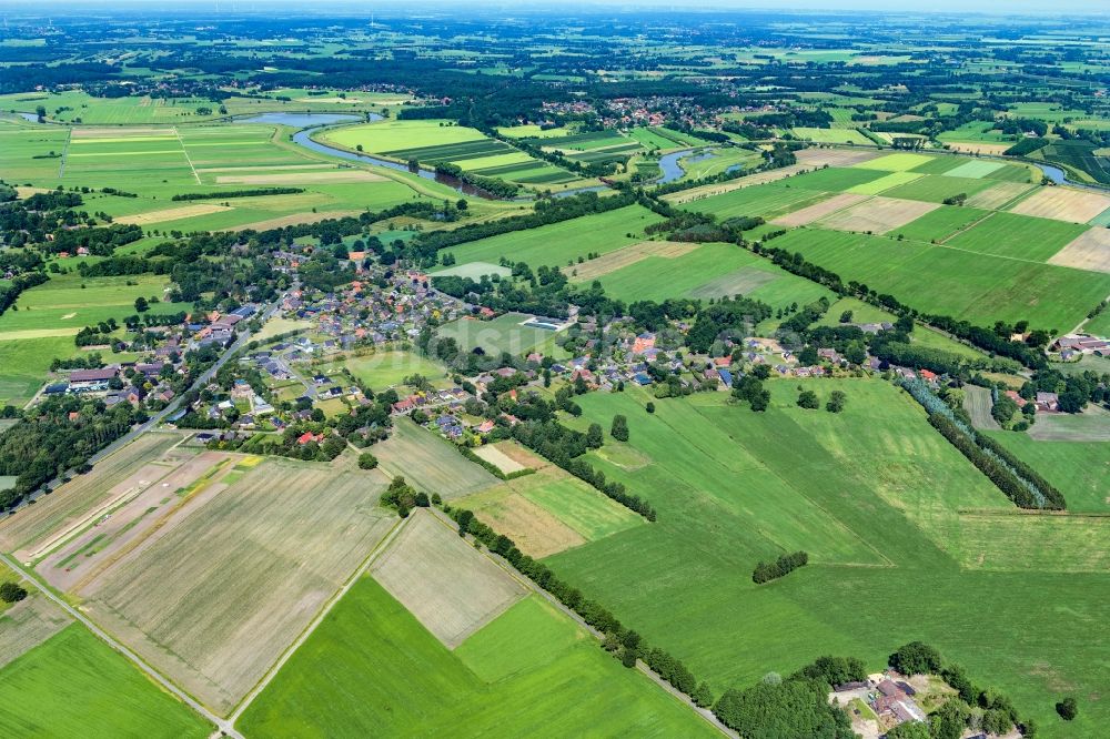 Burweg von oben - Ortsansicht in Burweg im Bundesland Niedersachsen, Deutschland