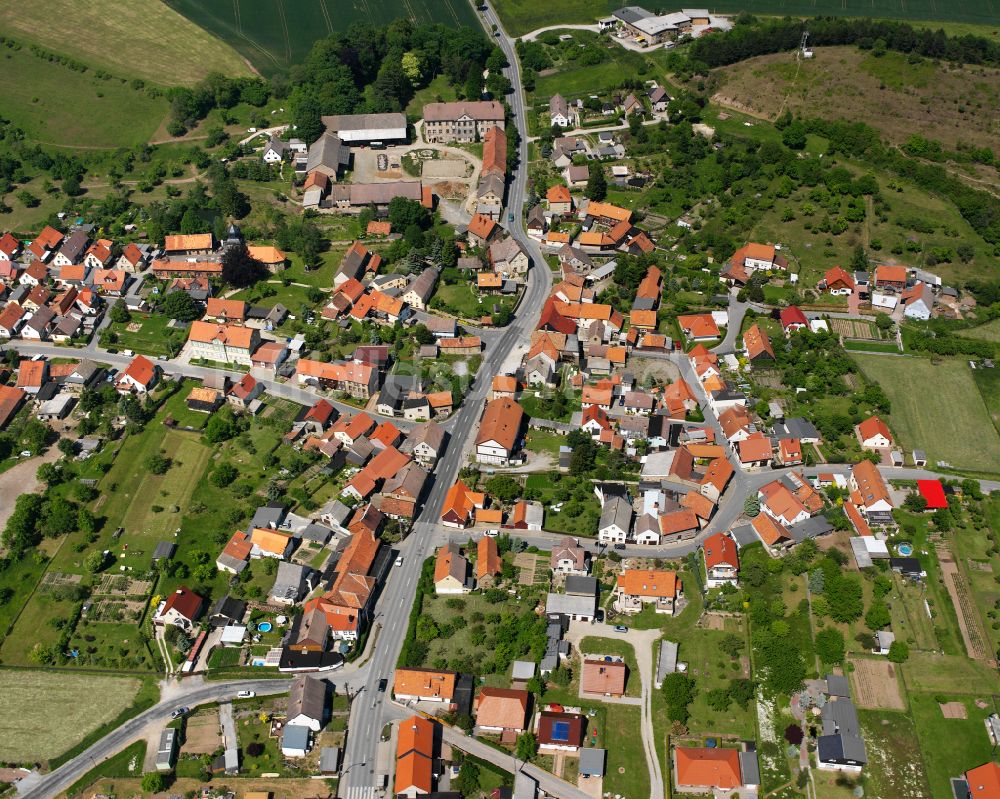 Luftaufnahme Cattenstedt - Ortsansicht in Cattenstedt im Bundesland Sachsen-Anhalt, Deutschland