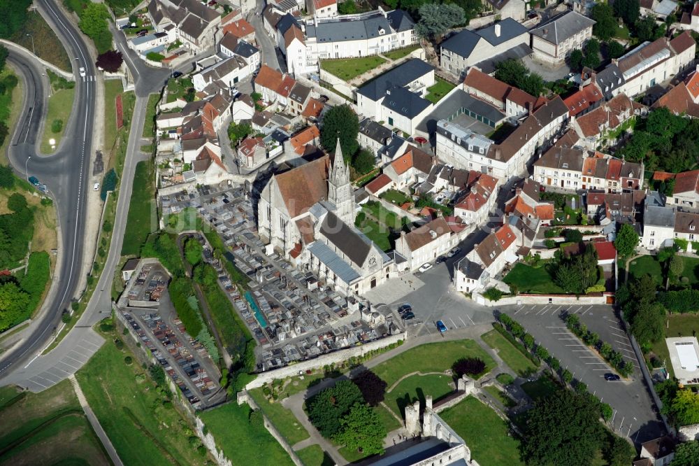 Crépy-en-Valois aus der Vogelperspektive: Ortsansicht von Crépy-en-Valois im Departement Oise in Frankreich