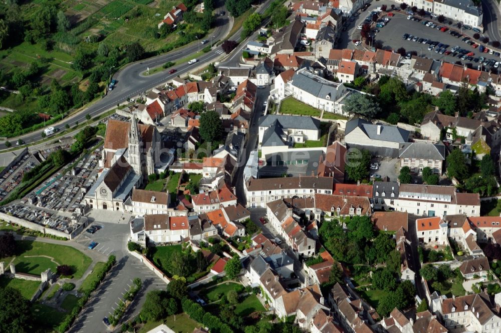 Crépy-en-Valois aus der Vogelperspektive: Ortsansicht von Crépy-en-Valois im Departement Oise in Frankreich