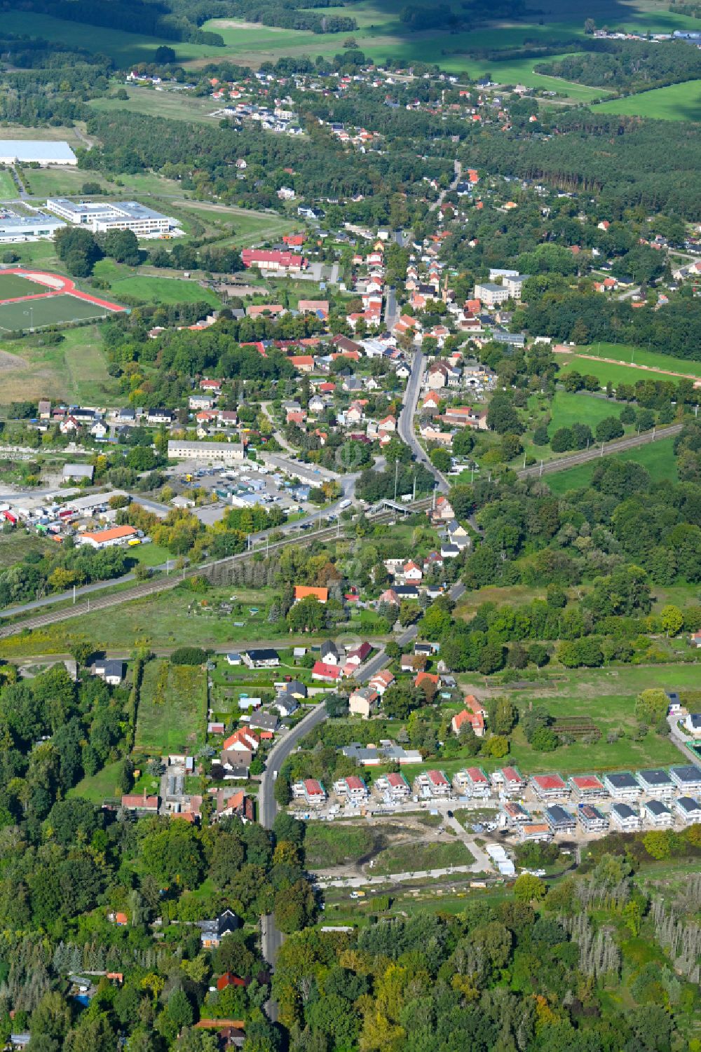 Dabendorf aus der Vogelperspektive: Ortsansicht in Dabendorf im Bundesland Brandenburg, Deutschland