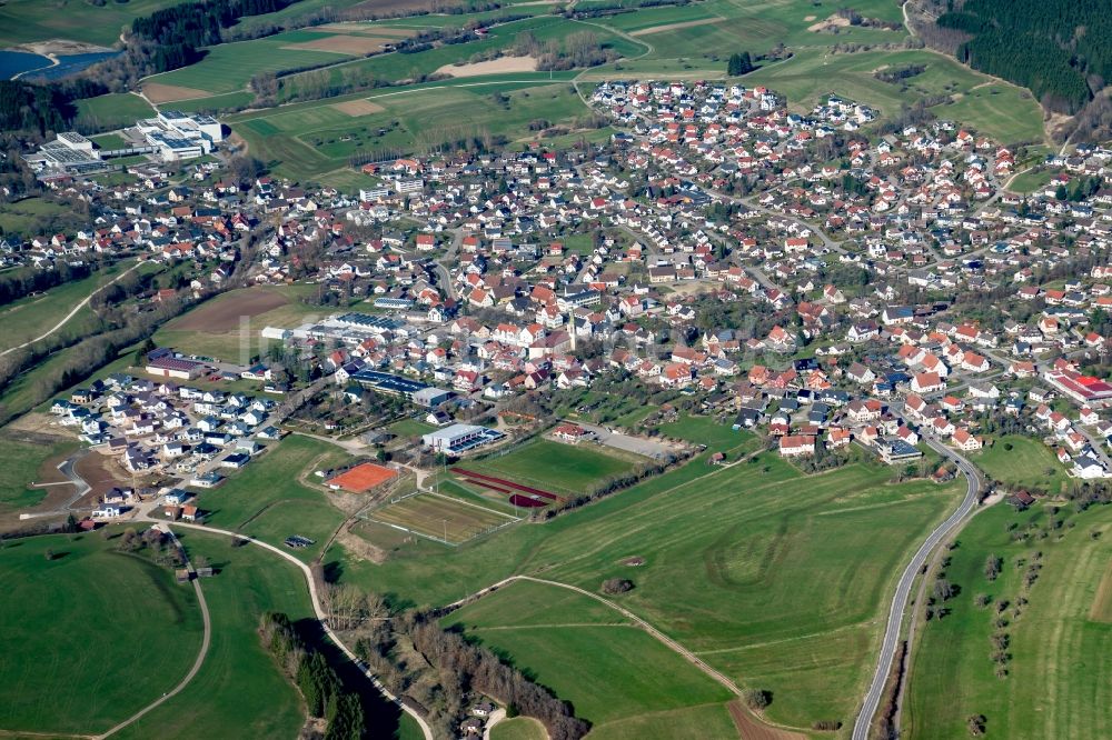 Denkingen von oben - Ortsansicht in Denkingen im Bundesland Baden-Württemberg, Deutschland