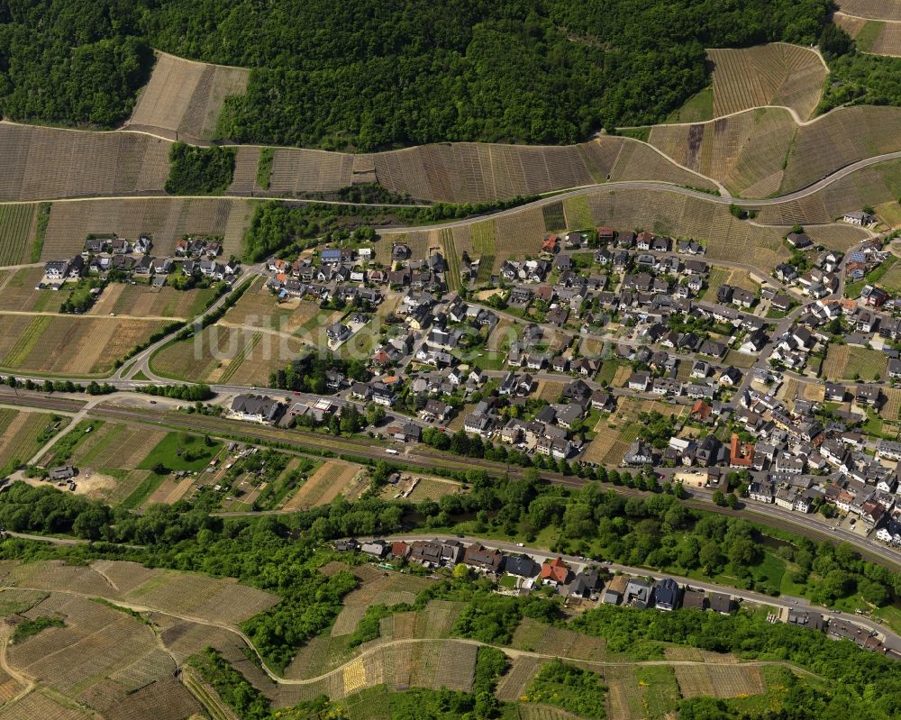 Luftbild Dernau - Ortsansicht von Dernau im Bundesland Rheinland-Pfalz