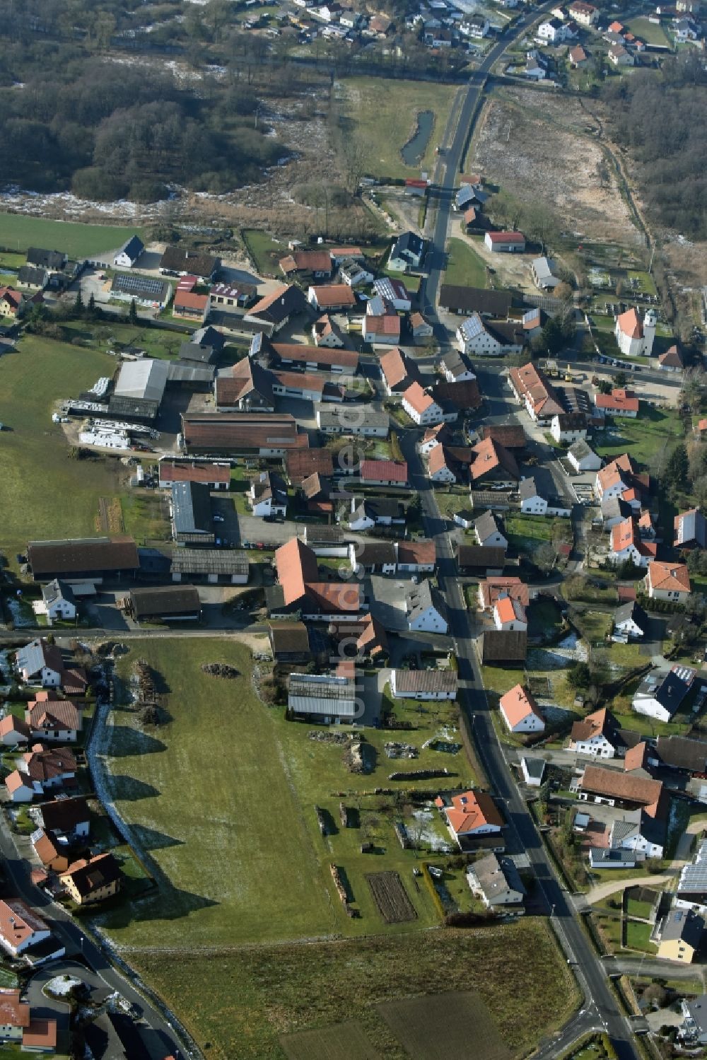 Velburg von oben - Ortsansicht von Deusmauer im Bundesland Bayern