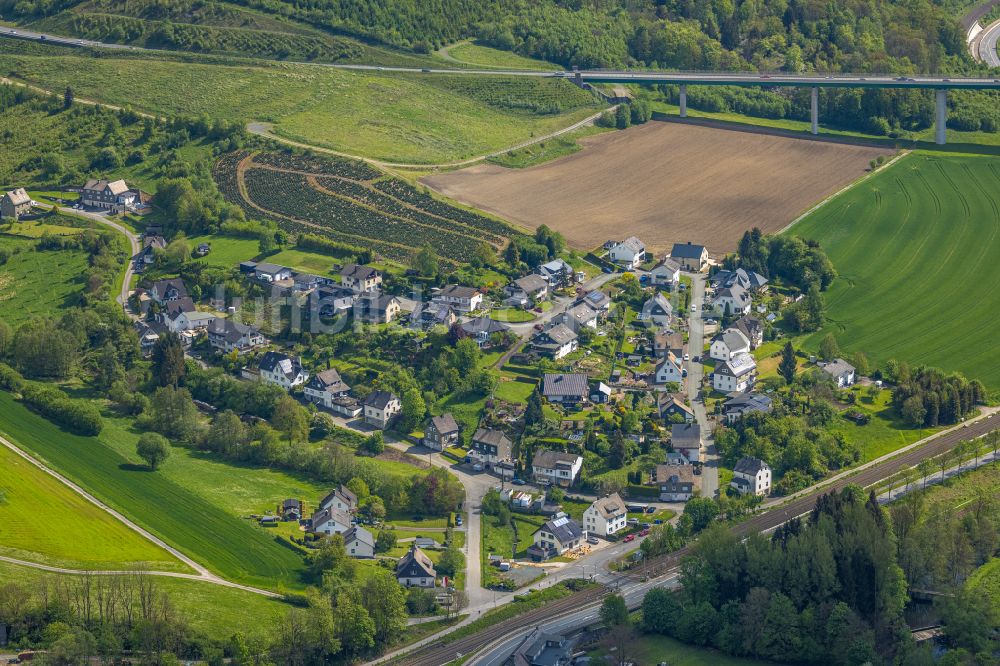 Bestwig von oben - Ortsansicht von Dümel in Bestwig im Bundesland Nordrhein-Westfalen
