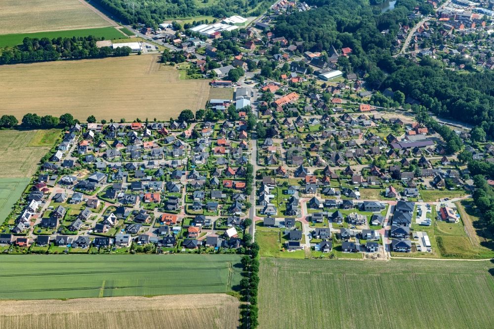 Dollern von oben - Ortsansicht in Dollern im Bundesland Niedersachsen, Deutschland