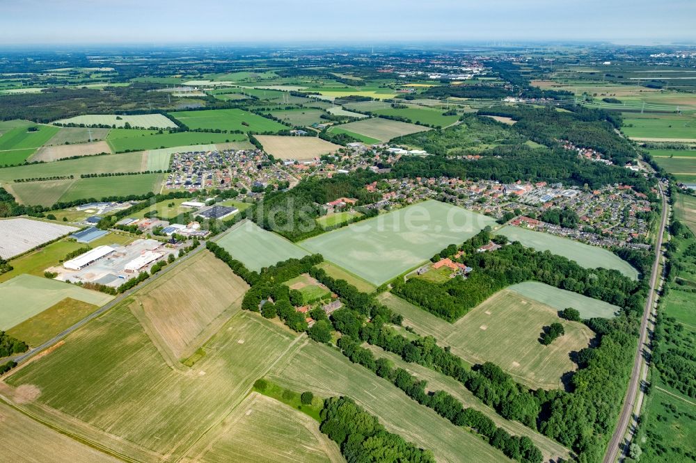 Luftaufnahme Dollern - Ortsansicht in Dollern im Bundesland Niedersachsen, Deutschland