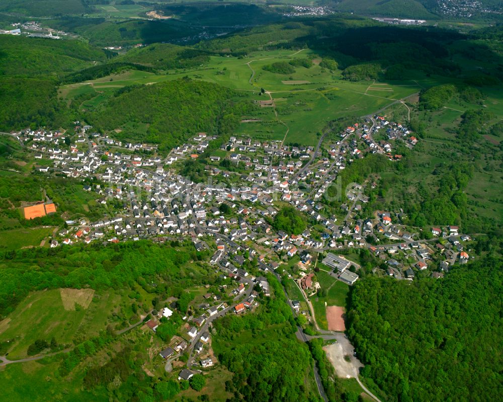 Donsbach aus der Vogelperspektive: Ortsansicht in Donsbach im Bundesland Hessen, Deutschland