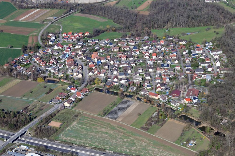 Luftbild Weil am Rhein - Ortsansicht vom Dorf und Ortsteil Märkt in Weil am Rhein im Bundesland Baden-Württemberg, Deutschland