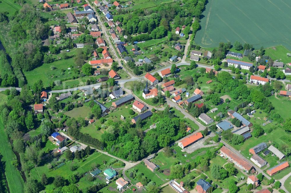 Luftaufnahme Winkel - Ortsansicht vom Dorf Winkel in der Ost- Prignitz im Bundesland Brandenburg