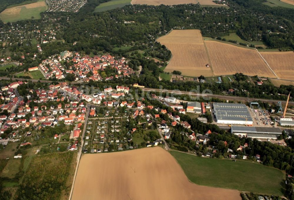 Bischleben aus der Vogelperspektive: Ortsansicht des Dorfes Bischleben in Thüringen