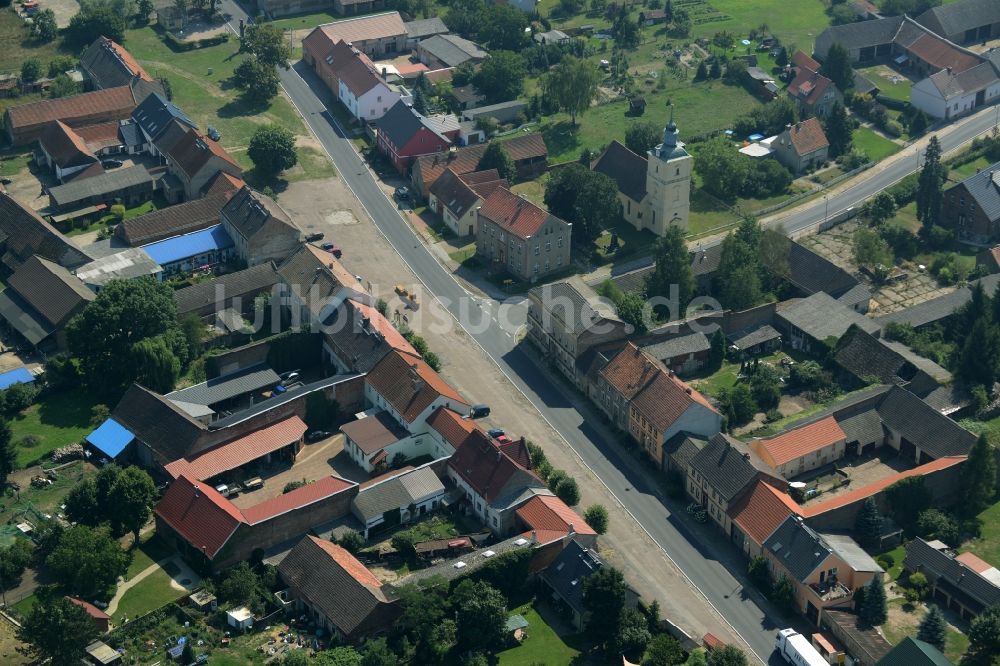 Stülpe von oben - Ortsansicht des Dorfes Stülpe im Bundesland Brandenburg