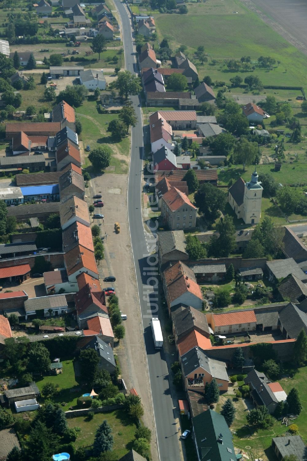 Stülpe aus der Vogelperspektive: Ortsansicht des Dorfes Stülpe im Bundesland Brandenburg