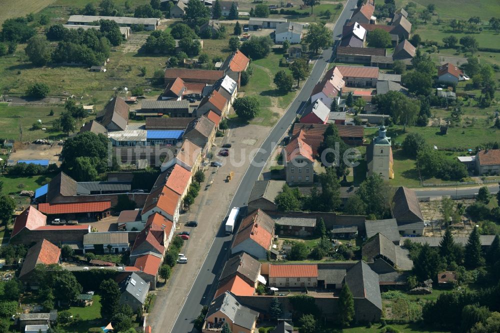 Stülpe von oben - Ortsansicht des Dorfes Stülpe im Bundesland Brandenburg