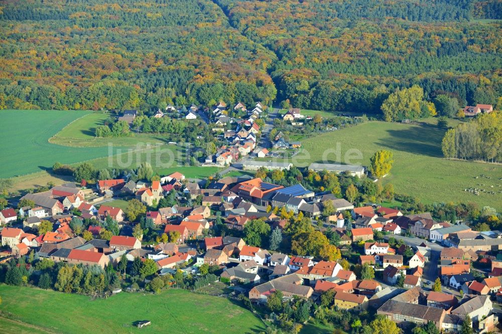 Luftaufnahme Ivenrode - Ortsansicht und Dorfkern von Ivenrode im Bundesland Sachsen-Anhalt