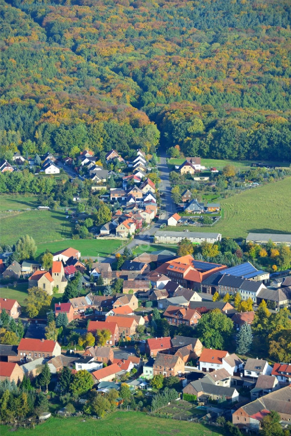 Ivenrode aus der Vogelperspektive: Ortsansicht und Dorfkern von Ivenrode im Bundesland Sachsen-Anhalt