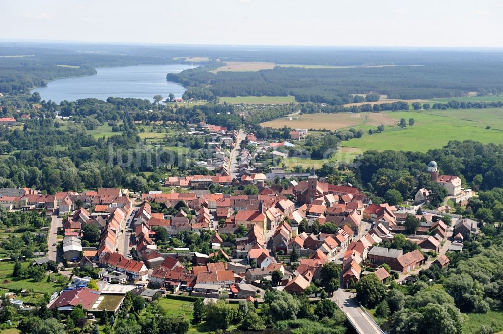 Luftbild Lenzen - Ortsansicht und Dorfkern von Lenzen in der Prignitz im Bundesland Brandenburg