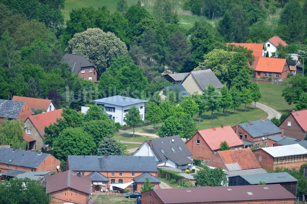 Luftaufnahme Nausdorf - Ortsansicht und Dorfkern von Nausdorf in Brandenburg