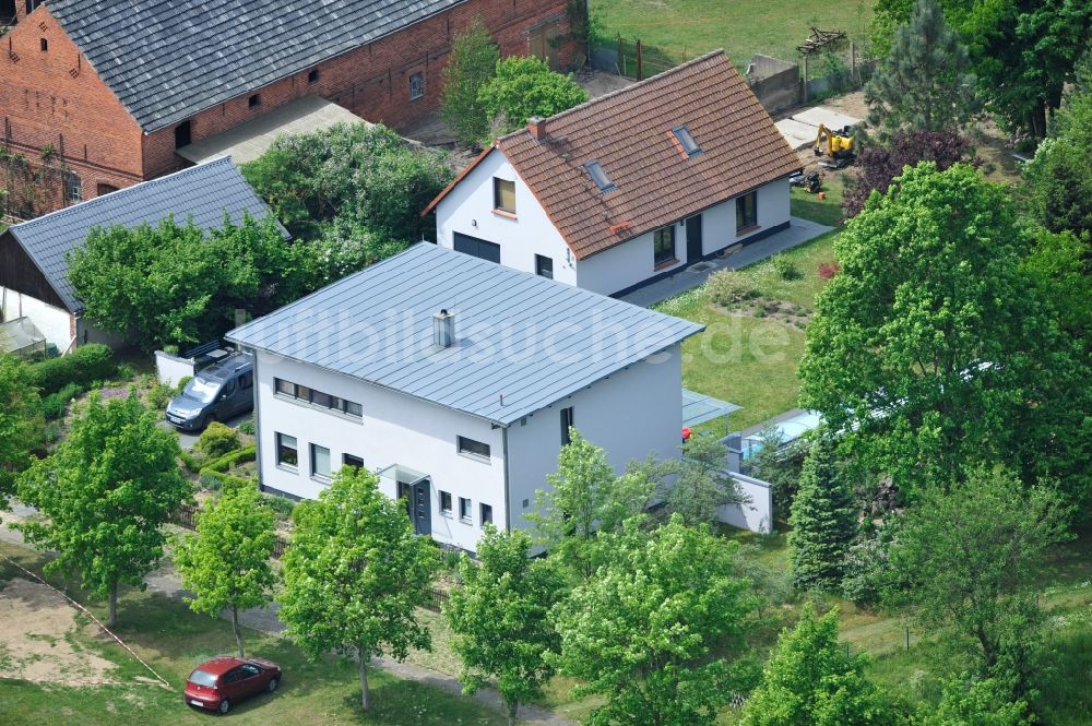 Nausdorf von oben - Ortsansicht und Dorfkern von Nausdorf in Brandenburg