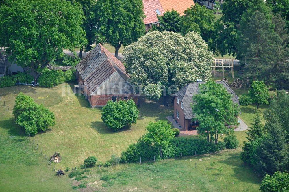 Luftbild Nausdorf - Ortsansicht und Dorfkern von Nausdorf in Brandenburg