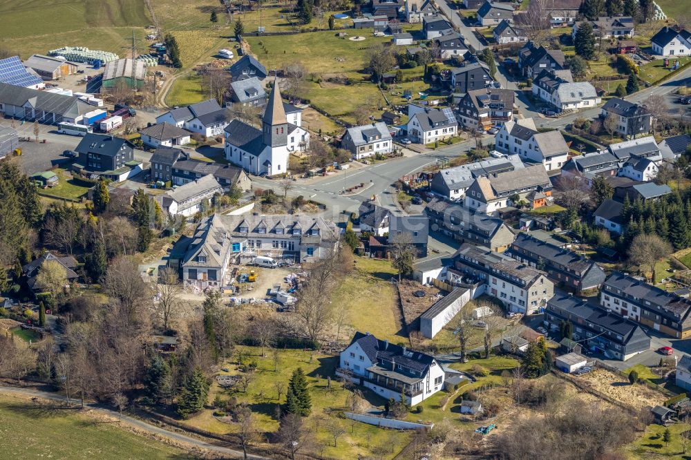 Luftaufnahme Andreasberg - Ortsansicht an der Dorfstraße in Andreasberg im Bundesland Nordrhein-Westfalen, Deutschland