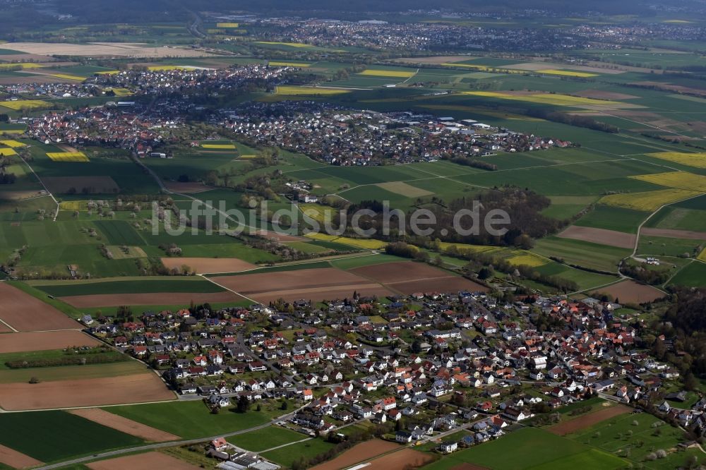 Dornholzhausen von oben - Ortsansicht in Dornholzhausen im Bundesland Hessen