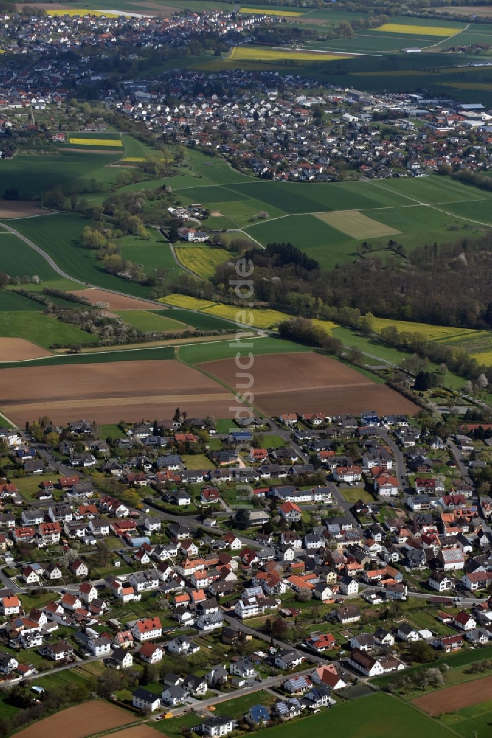 Dornholzhausen von oben - Ortsansicht in Dornholzhausen im Bundesland Hessen