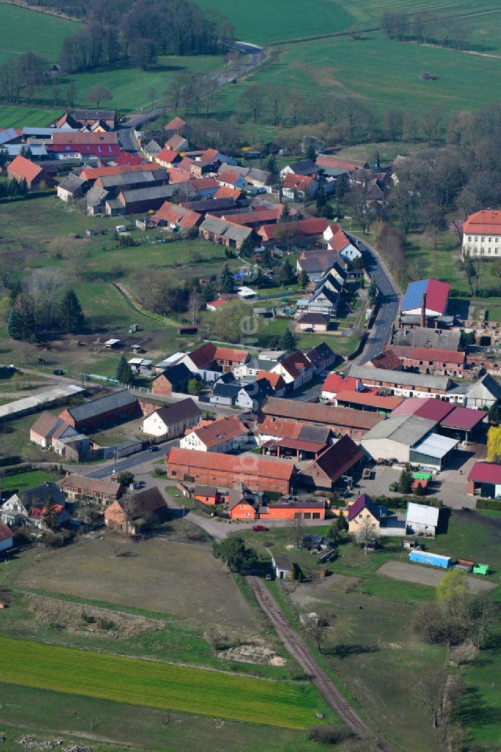 Luftaufnahme Dretzel - Ortsansicht in Dretzel im Bundesland Sachsen-Anhalt, Deutschland