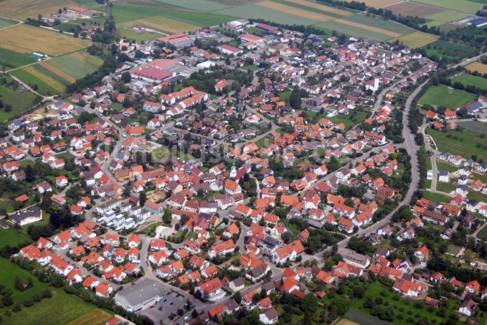 Dürnau von oben - Ortsansicht Dürnau bei Göppingen