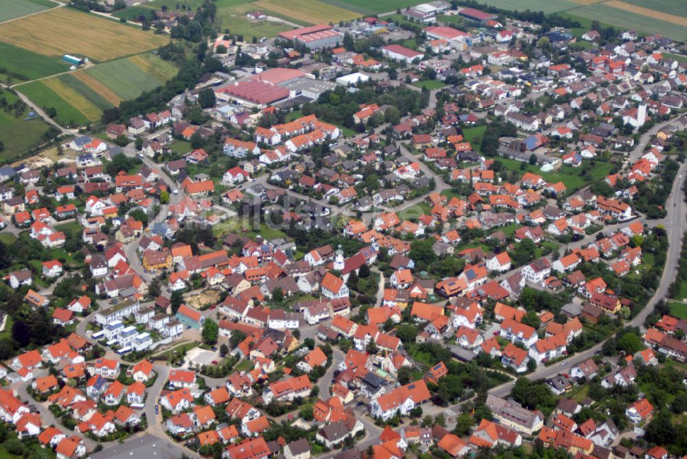 Dürnau aus der Vogelperspektive: Ortsansicht Dürnau bei Göppingen