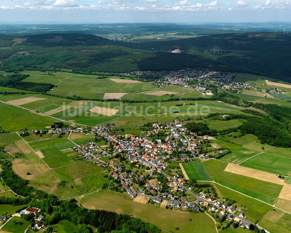 Dörrebach von oben - Ortsansicht von Dörrebach im Bundesland Rheinland-Pfalz