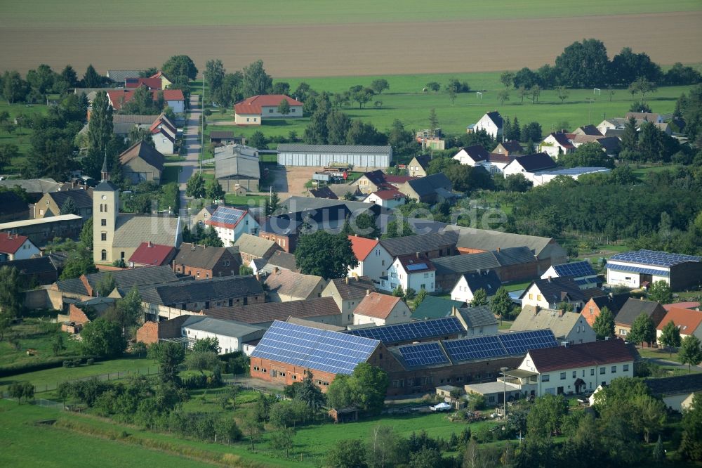 Düssnitz aus der Vogelperspektive: Ortsansicht von Düssnitz im Bundesland Sachsen-Anhalt