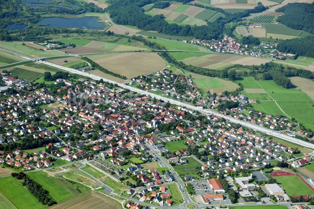 Ebensfeld von oben - Ortsansicht in Ebensfeld im Bundesland Bayern, Deutschland