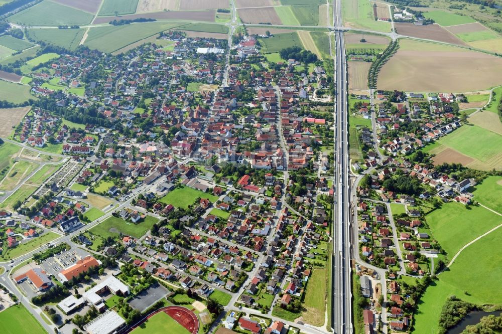 Ebensfeld von oben - Ortsansicht in Ebensfeld im Bundesland Bayern, Deutschland