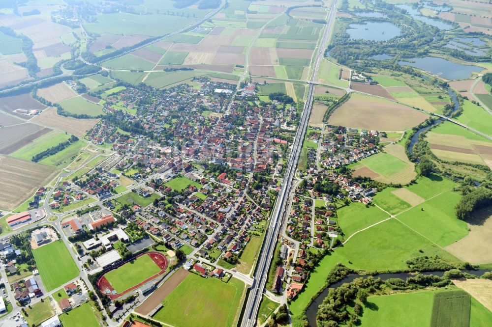 Ebensfeld aus der Vogelperspektive: Ortsansicht in Ebensfeld im Bundesland Bayern, Deutschland