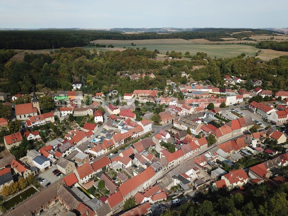 Eckartsberga von oben - Ortsansicht in Eckartsberga im Bundesland Sachsen-Anhalt, Deutschland