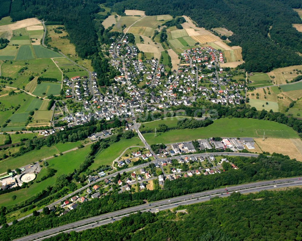 Edingen aus der Vogelperspektive: Ortsansicht in Edingen im Bundesland Hessen, Deutschland