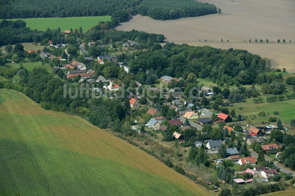 Egsdorf aus der Vogelperspektive: Ortsansicht von Egsdorf im Bundesland Brandenburg