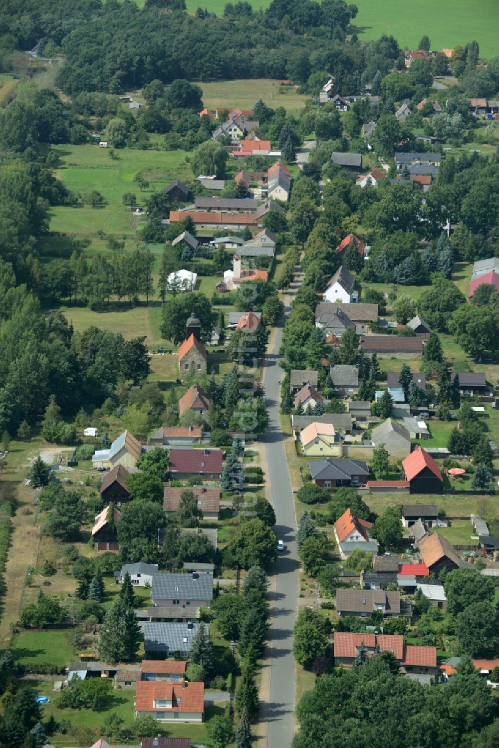 Egsdorf von oben - Ortsansicht von Egsdorf im Bundesland Brandenburg