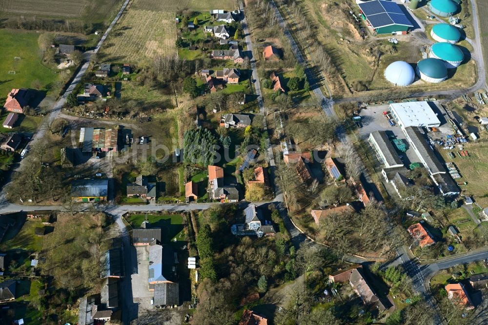 Eimke aus der Vogelperspektive: Ortsansicht in Eimke im Bundesland Niedersachsen, Deutschland